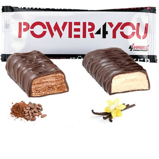 two flavoured branded protein bars