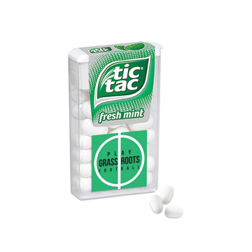 A box of branded tictacs