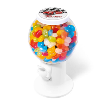 sweet dispenser filled with jelly beans
