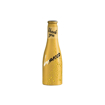 mini bottle of sparkling wine with personalised gold label