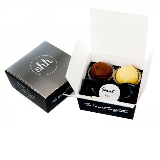 open box of promotional truffles