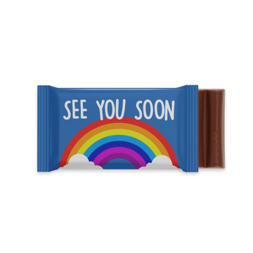 medium sized bar of chocolate in full colour printed wrapper