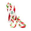christmas candy cane with a fully printed and personalised header card